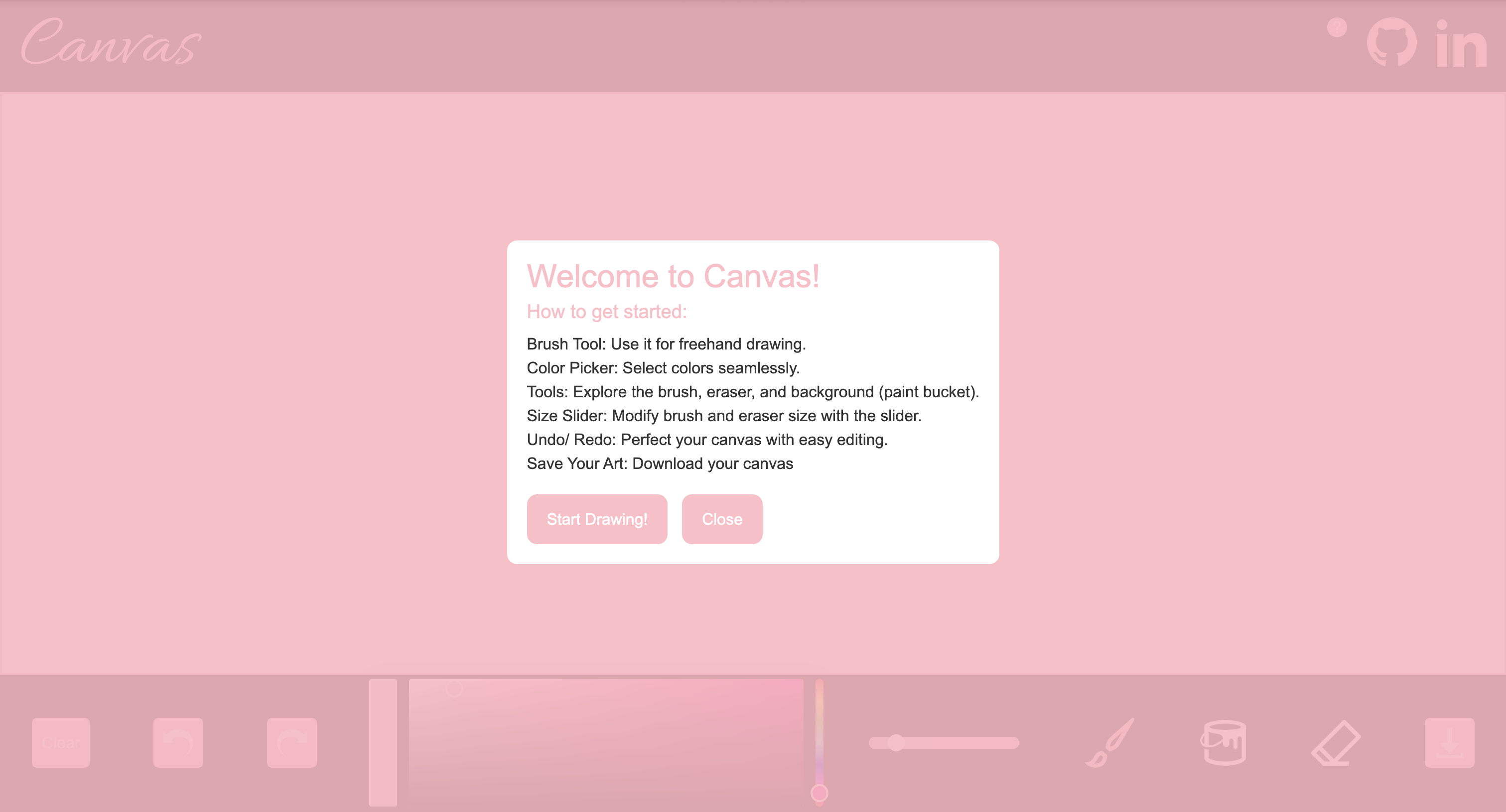 Canvas Drawing Interface