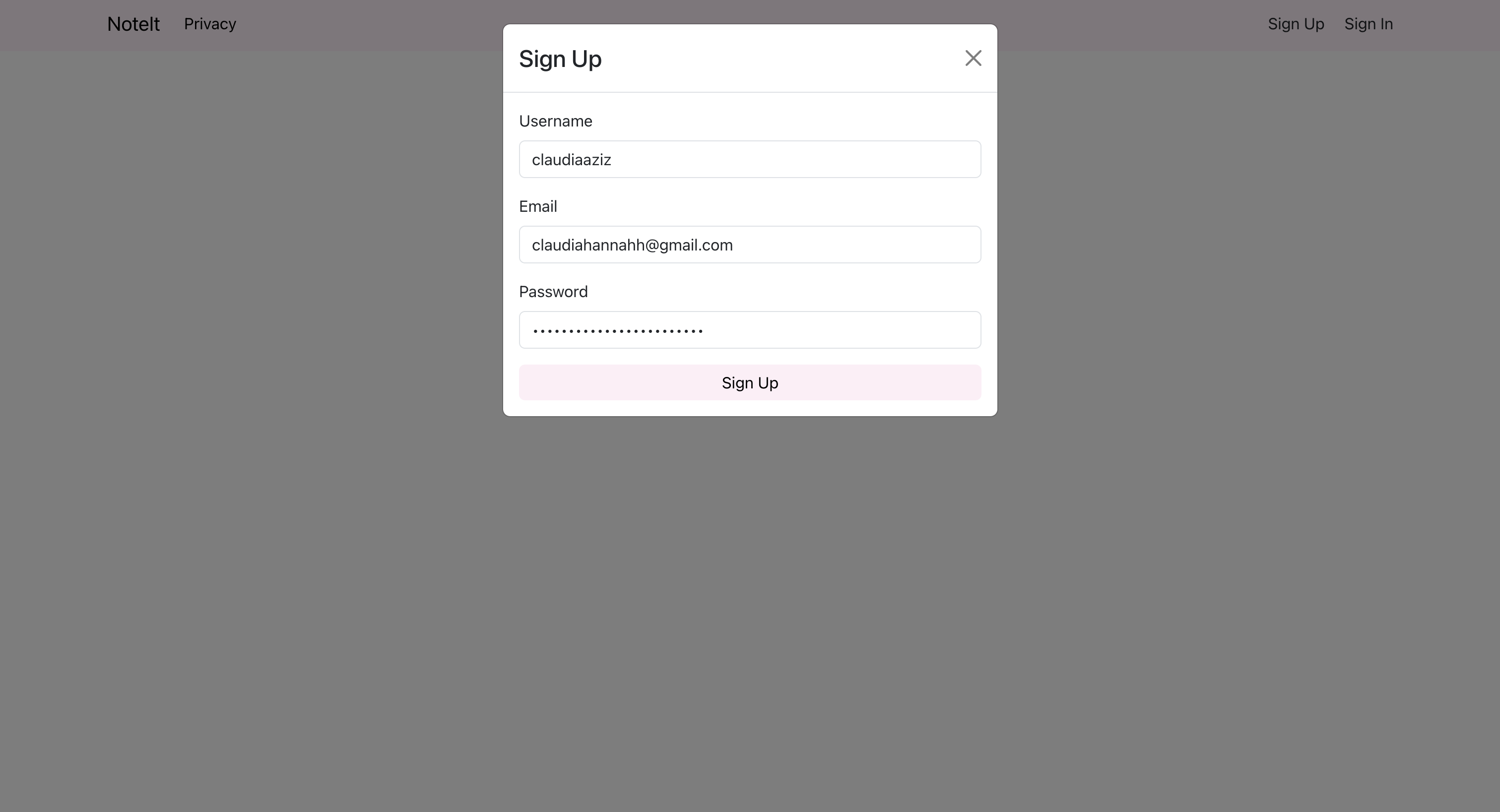 Authentication Page